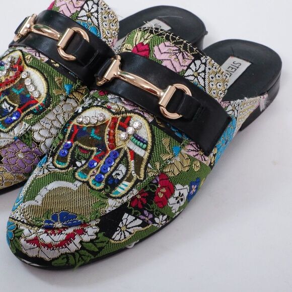 Steve Madden Kandi Slip-On Mule Elephant Tapestry Embellished Floral Beaded, 7.5 - Picture 5 of 11